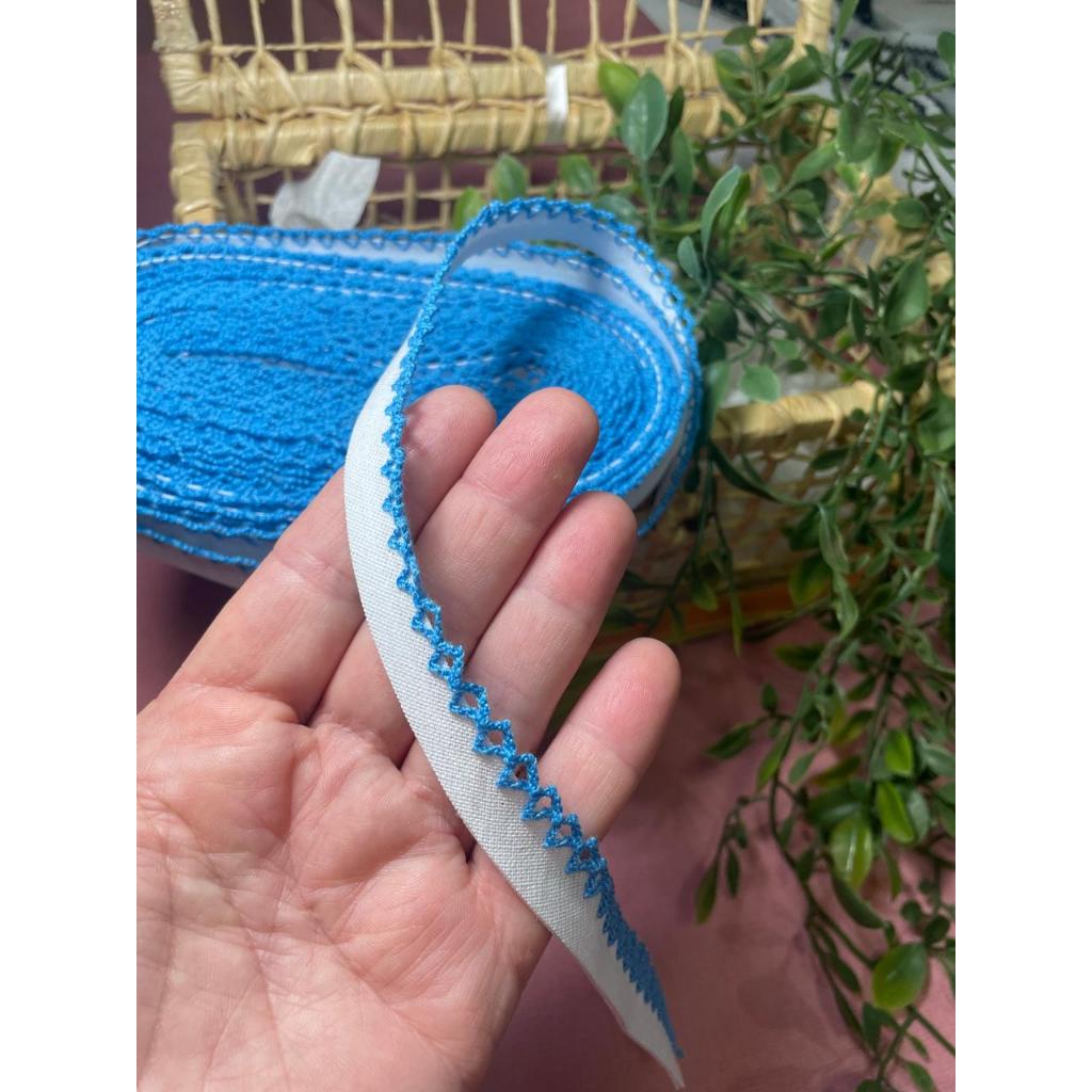 VIES DESTAQUE COM PICUETA, DOBRADO MODELO PARA FAZER ACABAMENTO EM FRALDAS E TECIDOS EM GERAL