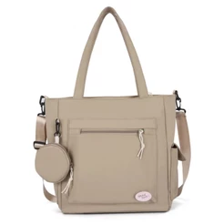 Bolsa Sacola Feminina Masculino Grande Com Bolsinha De Ombro Tecido Nylon Reforçado Lançamento Acompanha 2 Alças Fashion