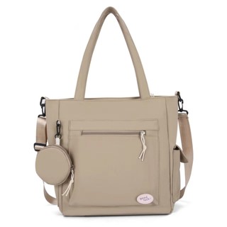 Bolsa Sacola Feminina Masculino Grande Com Bolsinha De Ombro Tecido Nylon Reforçado Lança…