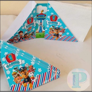kit porta guardanapo centro de mesa personalizado Patrulha canina em Oferta na Shopee