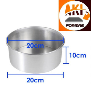 FORMA REDONDA 20X10 ALTA FIXA DE ALUMINIO GROSSO 0,8 CABE NA AIR FRYER COM NOTA FISCAL ((…