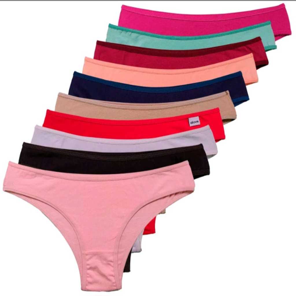 Kit 10 calcinha de algodão conforto cós alto calcinha algodao tanga cotton feminina cos largo Premium 100% algodão P M G GG 4.8 2,2mil Avaliações 4,1mil Vendidos
