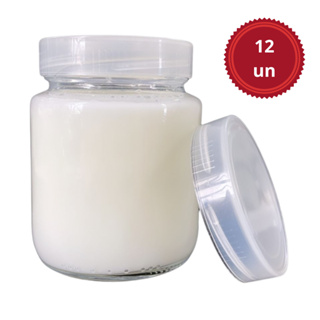 Kit 12 Potes de Vidro 240ml para Armazenamento de Leite Materno Tampas Plasticas BPA Free em Oferta na Shopee