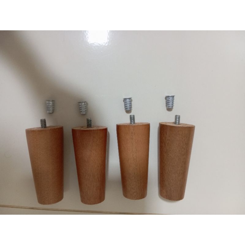 kit com 6 pés palitos de 10 cm mais bucha americana "perna para móveis"rack cama box puffs puffs mesa de canto