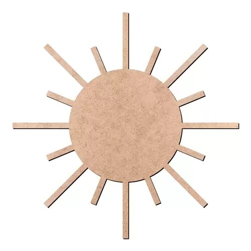 Aplique Recorte Sol 60cm MDF 3mm em Oferta na Shopee