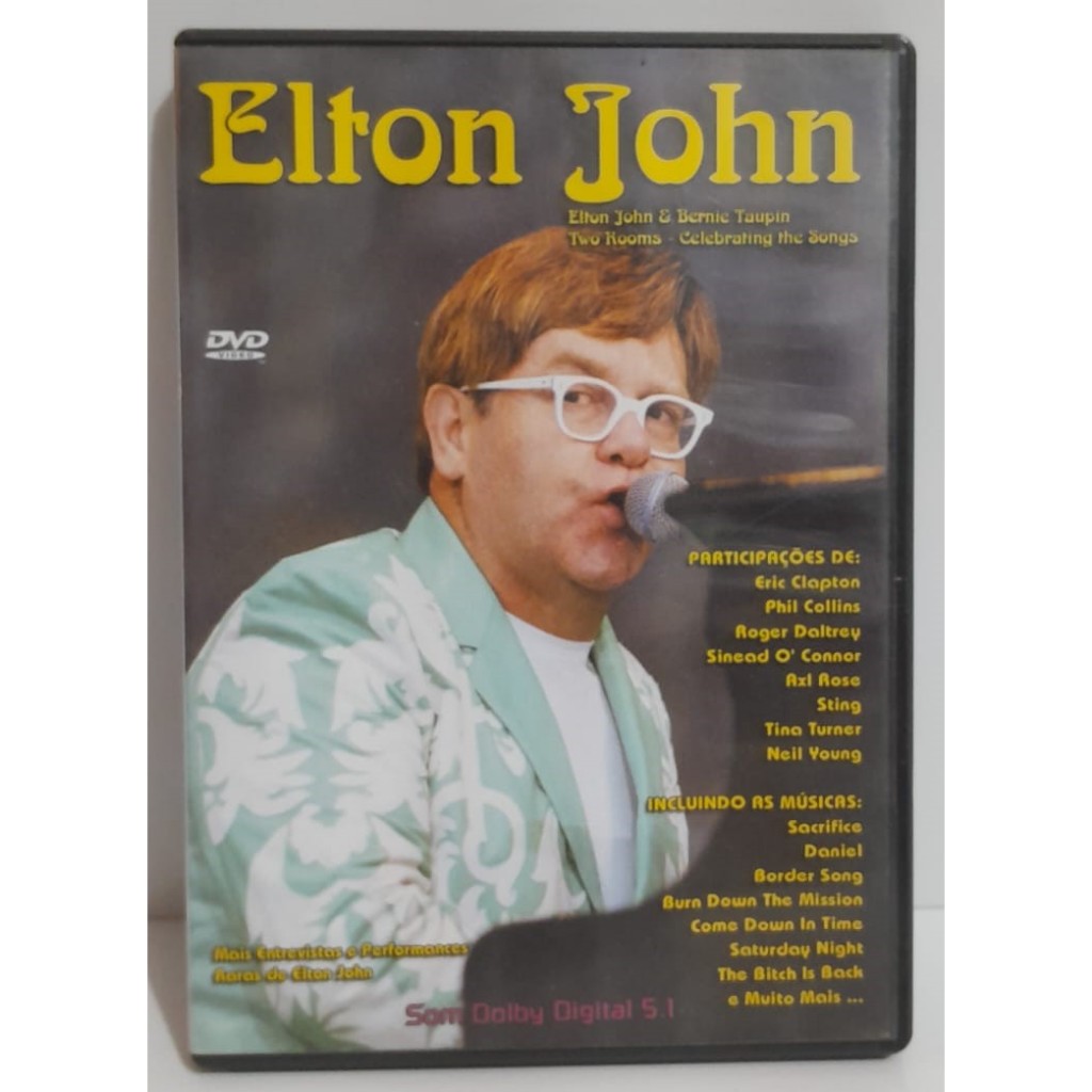 DVD Musical do Cantor Elton John - Two Rooms - Celebrating the Songs - Mercury - 1991
