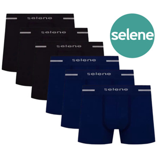 Kit 6X Cueca Boxer Box Sem Costura Masculina Selene em Oferta na Shopee