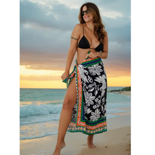 Canga Saída de Praia Estampado Floral Viscose Verão 2024 em Oferta na Shopee