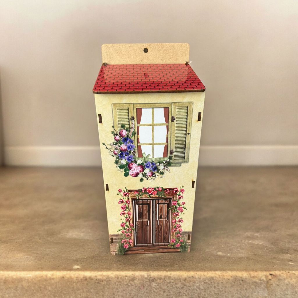 Puxa Saco Cozinha Parede Casinha Mdf Organizador de Sacolas Casa Madeira em Oferta na Shopee