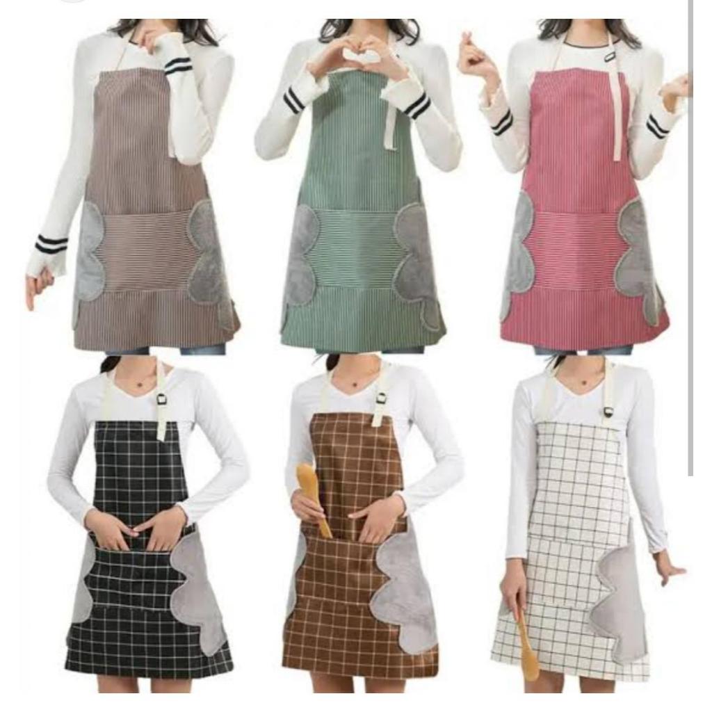 kit 2 Aventais De Cozinha Impermeavel E Engrossado  À Prova D'água De Oleo De Limpeza Manual