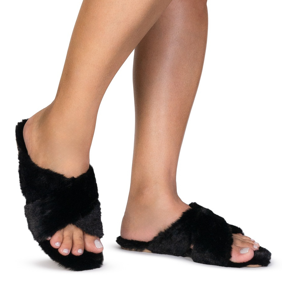 Pantufa Feminina Confortável  Pelúcia Rasteirinha