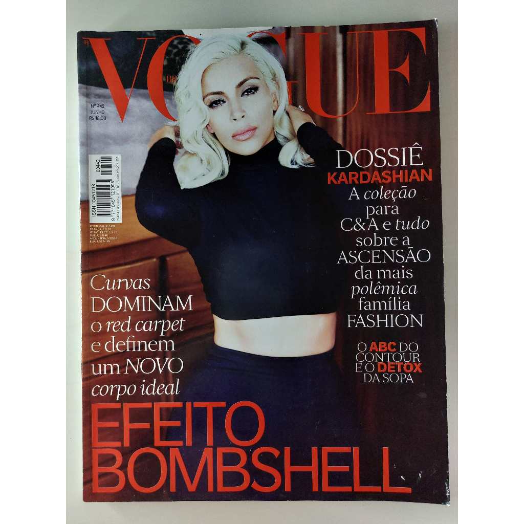 Revista Vogue Brasil Nº 442 Kim Kardashian Rihanna Gal Costa Gisele Bündchen Junho 2015