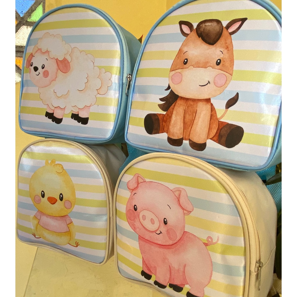 10 Mochilinhas Personalizadas p aniversario tema fazendinha - todos os temas - lembrancinha fazendinha