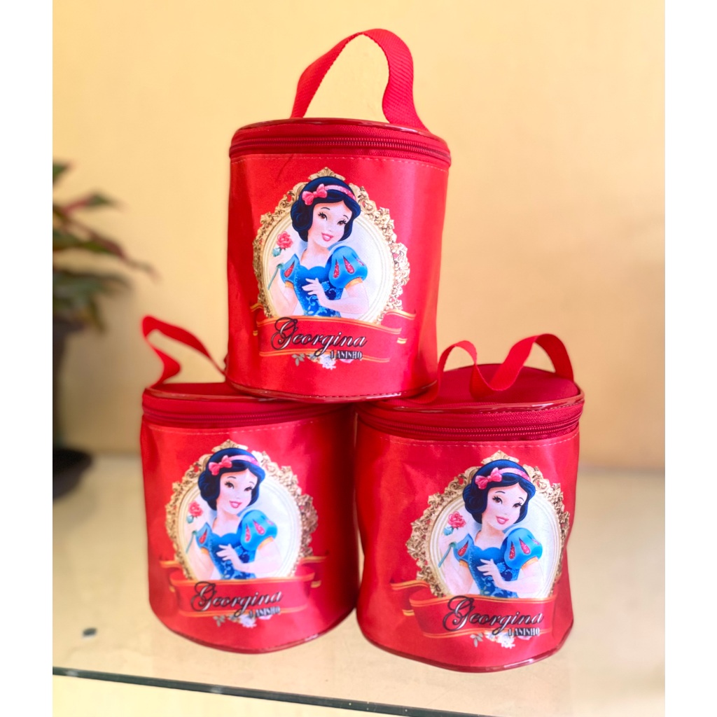 10 frasqueiras personalizadas p aniversario branca de neve  - todos os temas, lembrancinha, mochilinha, sacolinha