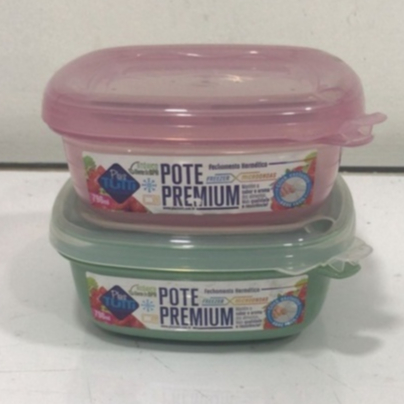 Kit 2 Pote Quadrado 1915 ml Mantimentos porta quadrado alimentos resistente