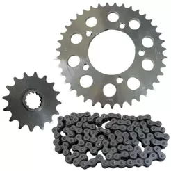 Kit Relação Completo Corrente Coroa Pinhão Gs 500 Suzuki 98/08