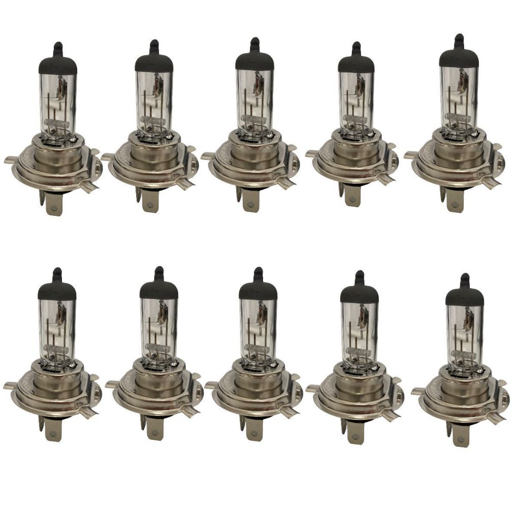 Kit 10x Lâmpadas Farol Alto Baixo Halogena Luz Moto H4