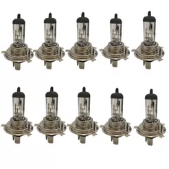Kit 10x Lâmpadas Farol Alto Baixo Halogena Luz Moto Motocicleta H4 35/35w