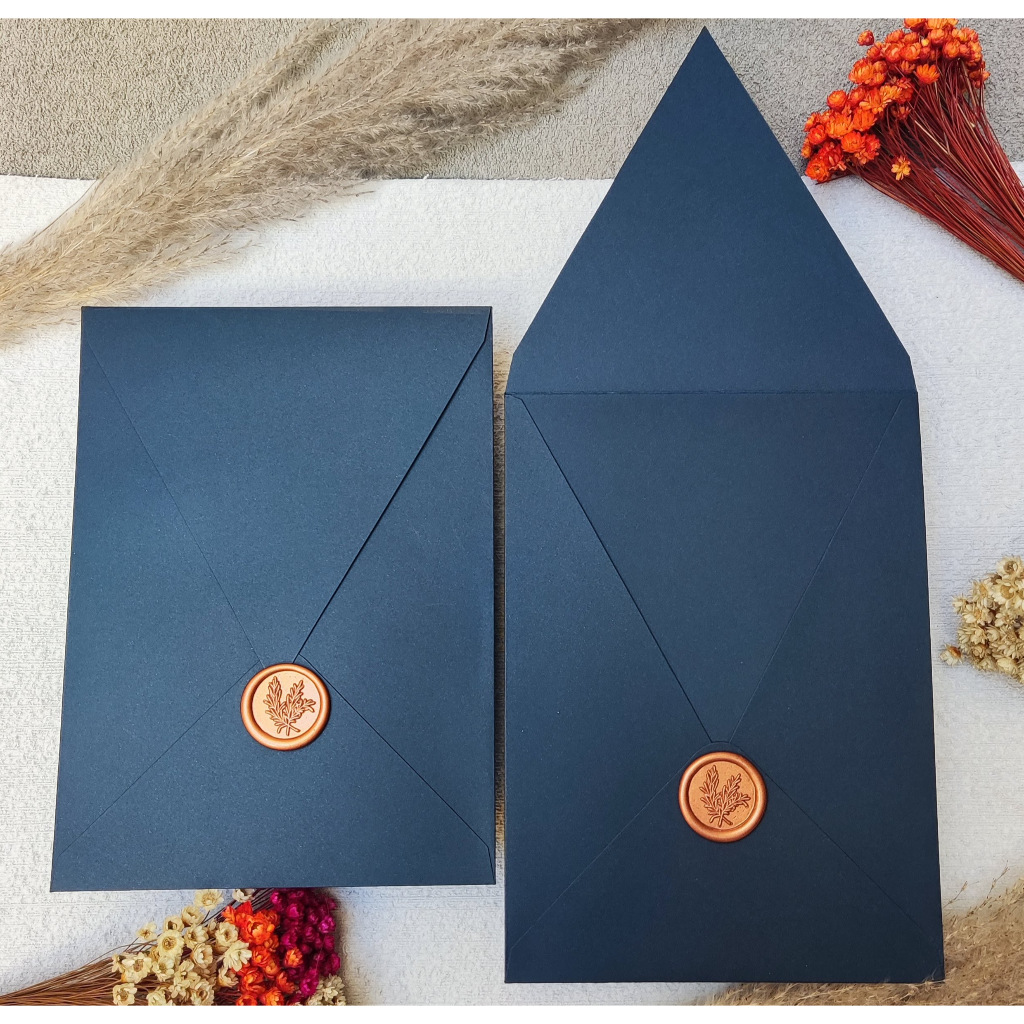 Envelopes para Convite com lacre de cera Rose (Cobre) - Modelo Alecrim -  Tamanho 16x22cm - Bico Vertical em Oferta na Shopee