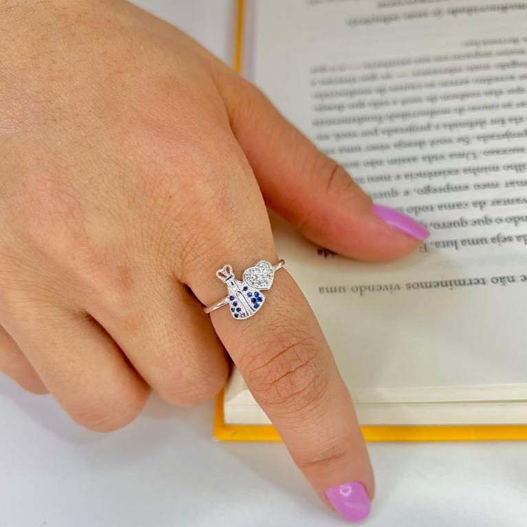 Anel Nossa Senhora Zirconia Prata 925 Legitima