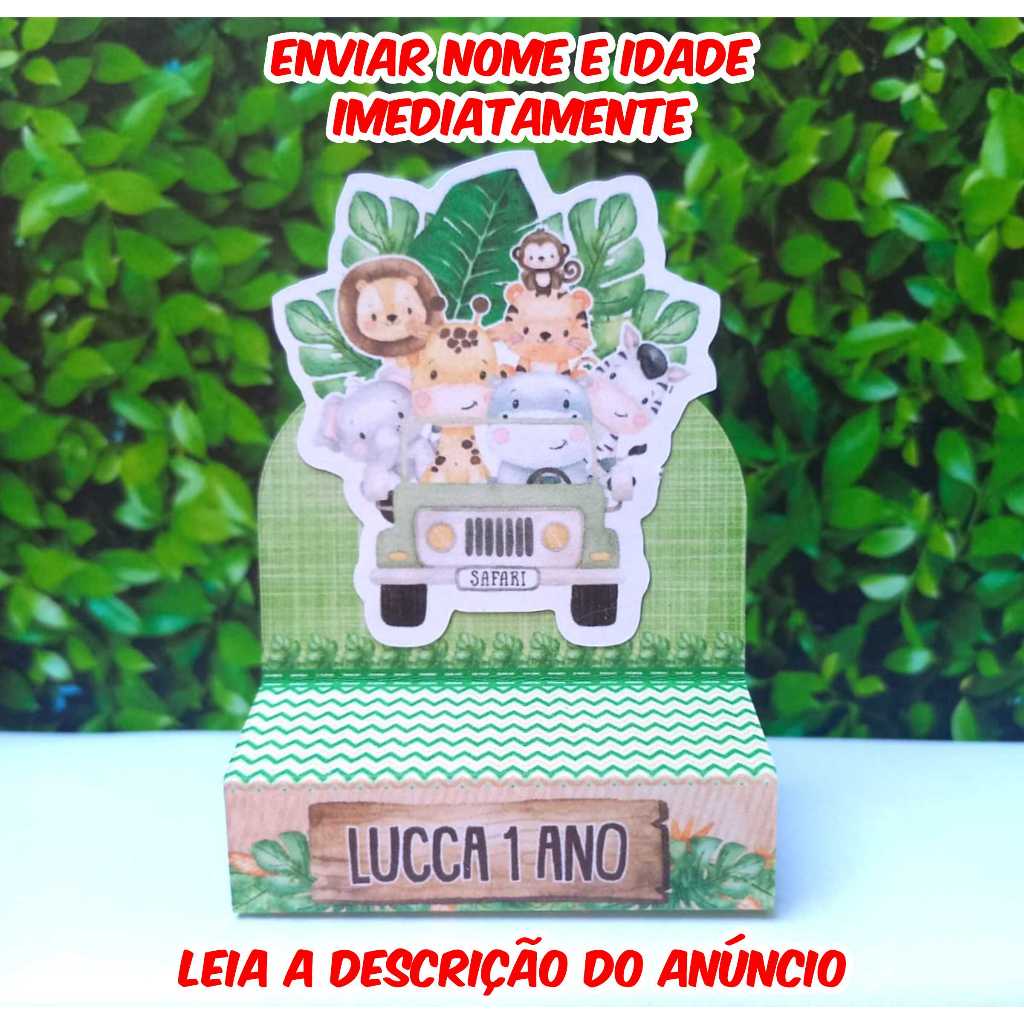 20 Porta Bis Duplo Safari - Caixinha Bis Personalizado Safari (2)