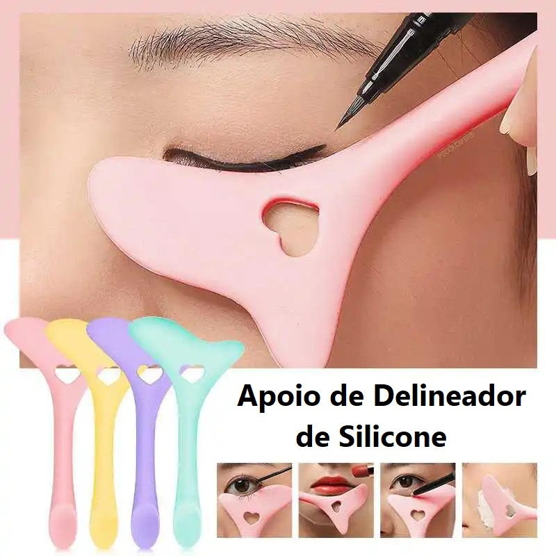 Apoio de Delineador De Silicone Reutilizável/Ferramenta De Maquiagem Para Desenho/Batom