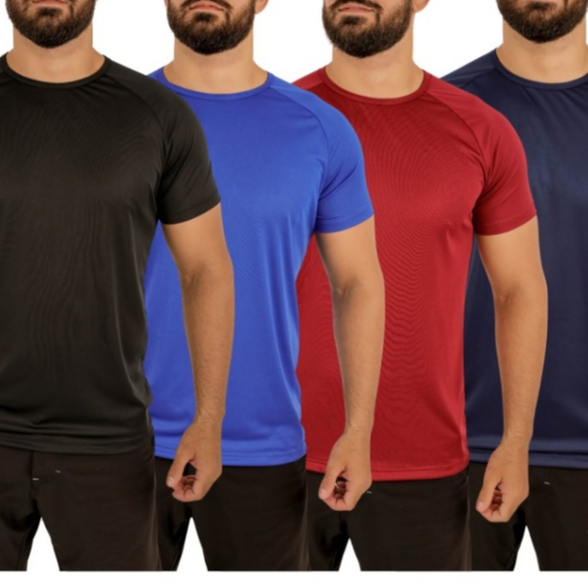 Kit 4 Camisa Dry Fit Masculino - Academia - Esporte - Futebol - Corrida - Crossfit
