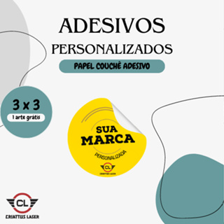 115 Adesivos Personalizados 3x3 cm com sua arte - ENVIO RAPIDO em Oferta na Shopee