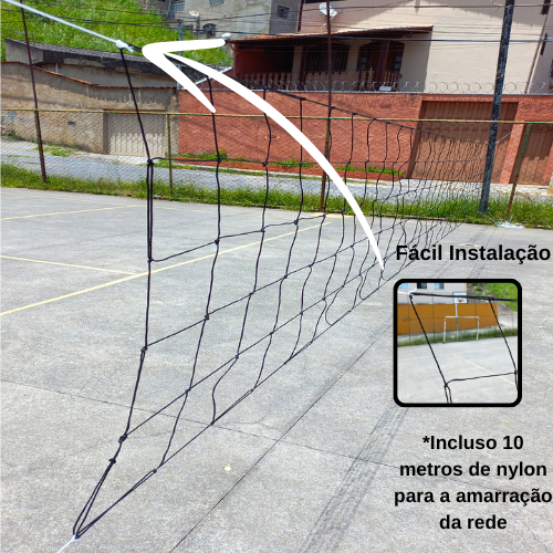 Rede De Vôlei Recreação 3,5M Sem Faixa + Nylon em Oferta na Shopee