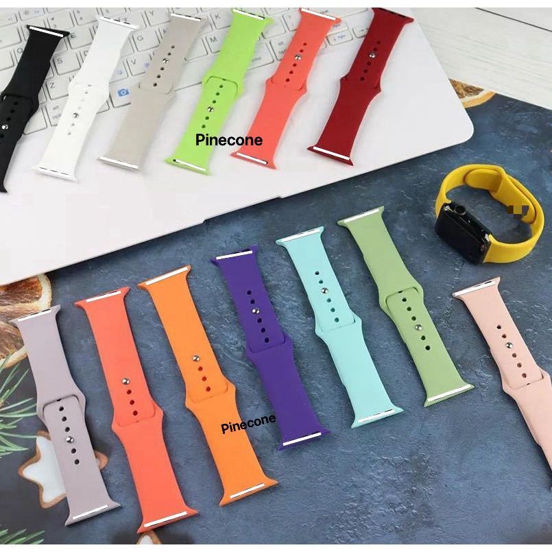 De Silicone Pulseira Lisa para Smartwatch Watch IWO 38mm, 40mm, 42mm e 44mm 45mm 49mm T800 Ultra
