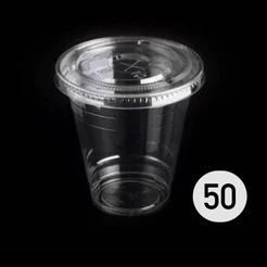 10 ~60 Copos PET 380/400 ml FNS com tampa reta s/f - Ideal Açaí, bolo no pote, Copo da Felicidade, Salada no copo, salada de fruta