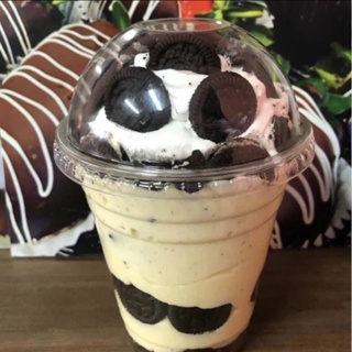 25~150 copo bolha sem furo 380 ml cristal com tampa bolha ( Chocobraz ) em Oferta na Shopee