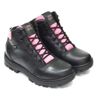 Botas Coturnos feminino GM God com C.A bico duro PVC  novo para trabalhar REF:  ROSA em Oferta na Shopee