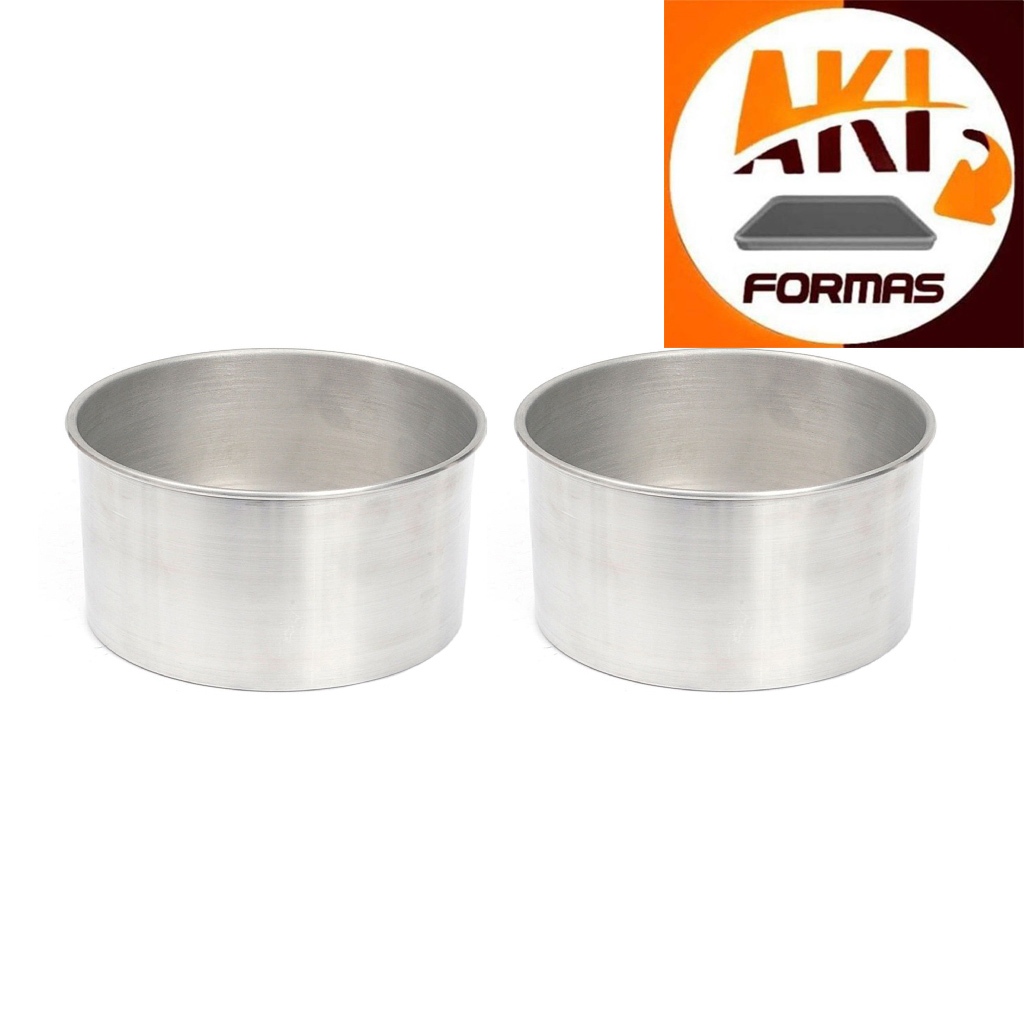 FORMA REDONDA 20X10 ALTA FIXA DE ALUMINIO COM NOTA FISCAL KIT COM 2 PEÇAS (( CX 04 )) em Oferta na Shopee
