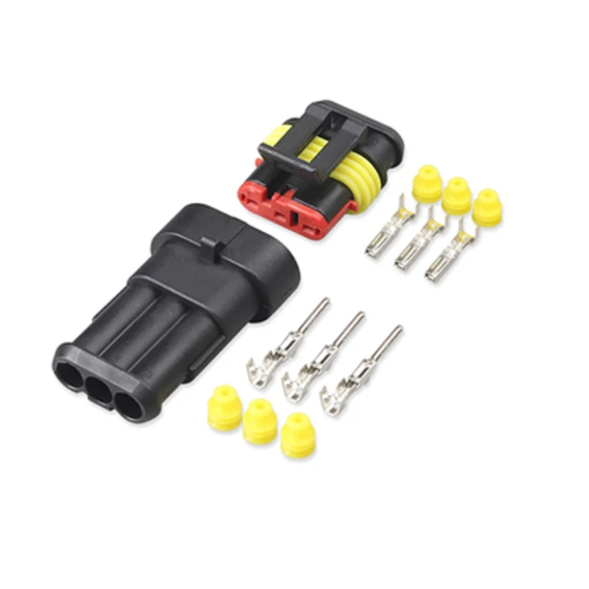 Conector Automotivo 3 Vias Selado Impermeável Prova D'água
