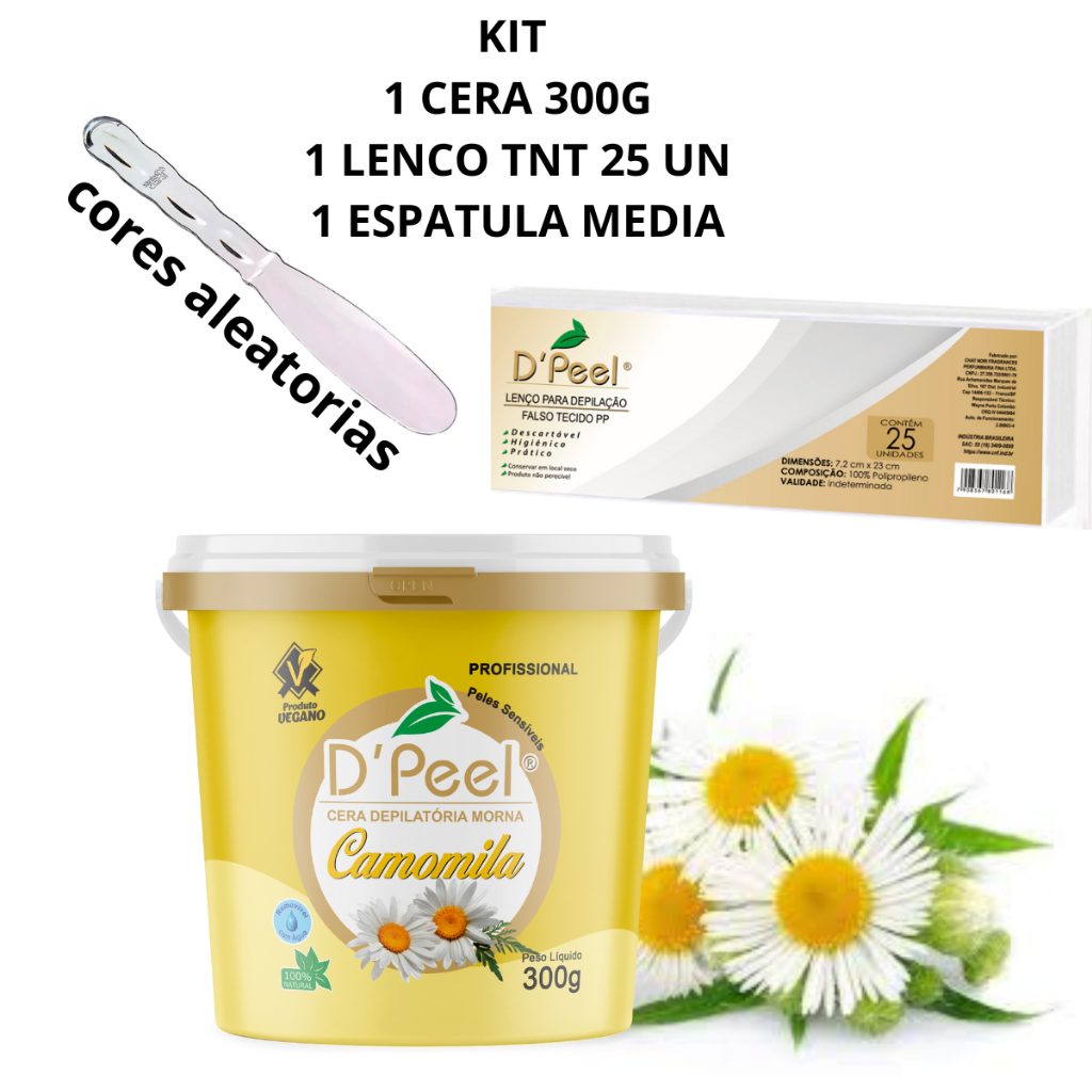 Cera Depilatória Antialergica 300g Com Lenços E Espátula Envio Imediato