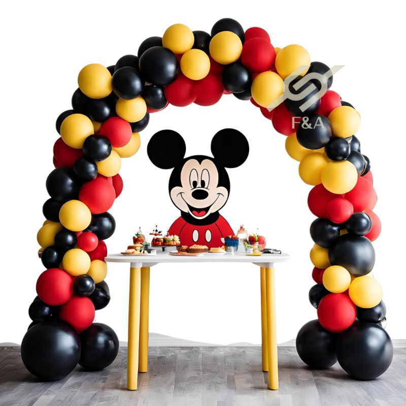 Kit 150 Balões Vermelho + Amarelo + Preto - Mickey Mouse Balão Bexiga Aniversário Artigo e Festa