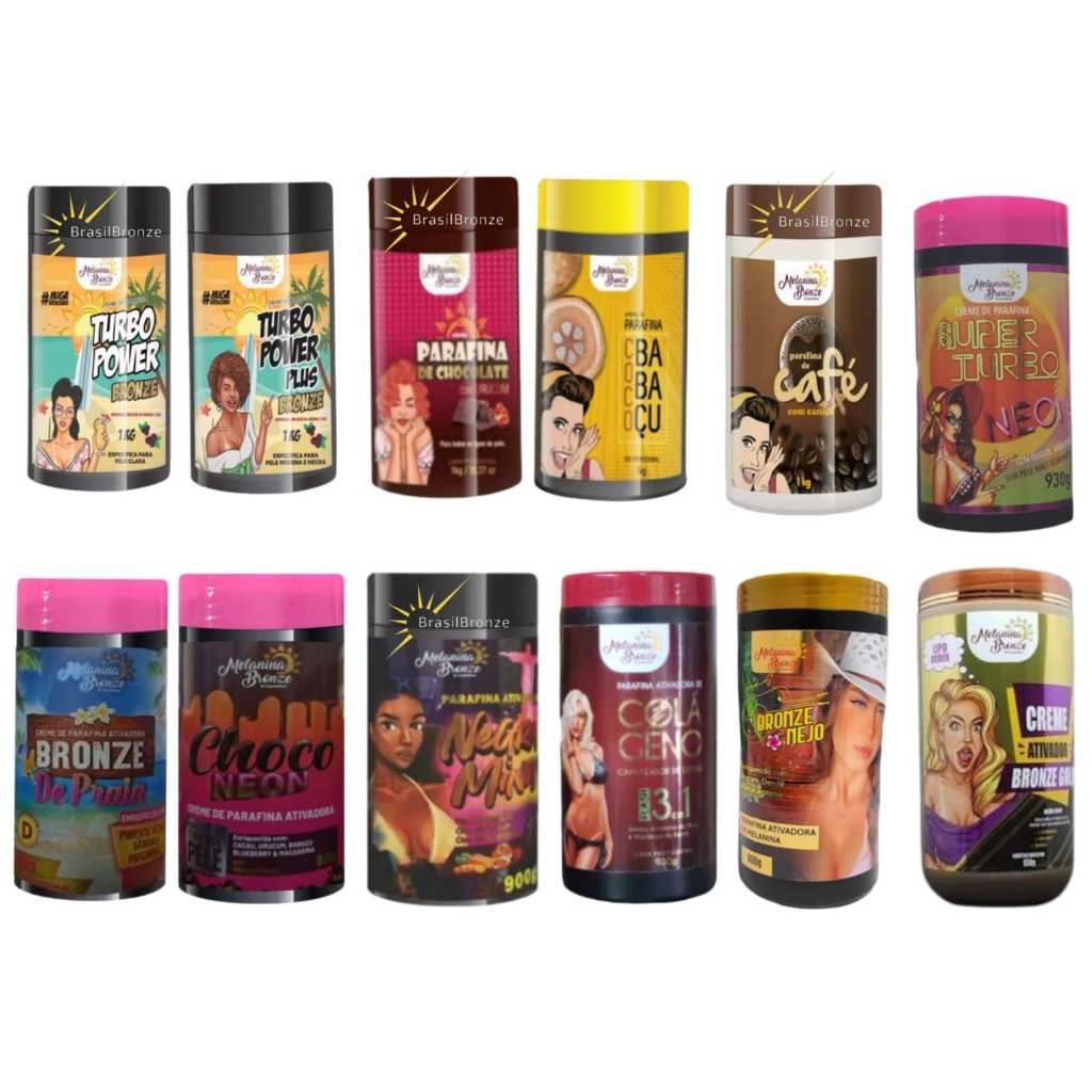 Parafina Melanina Bronze Linha Profissional Bronzeamento Natural