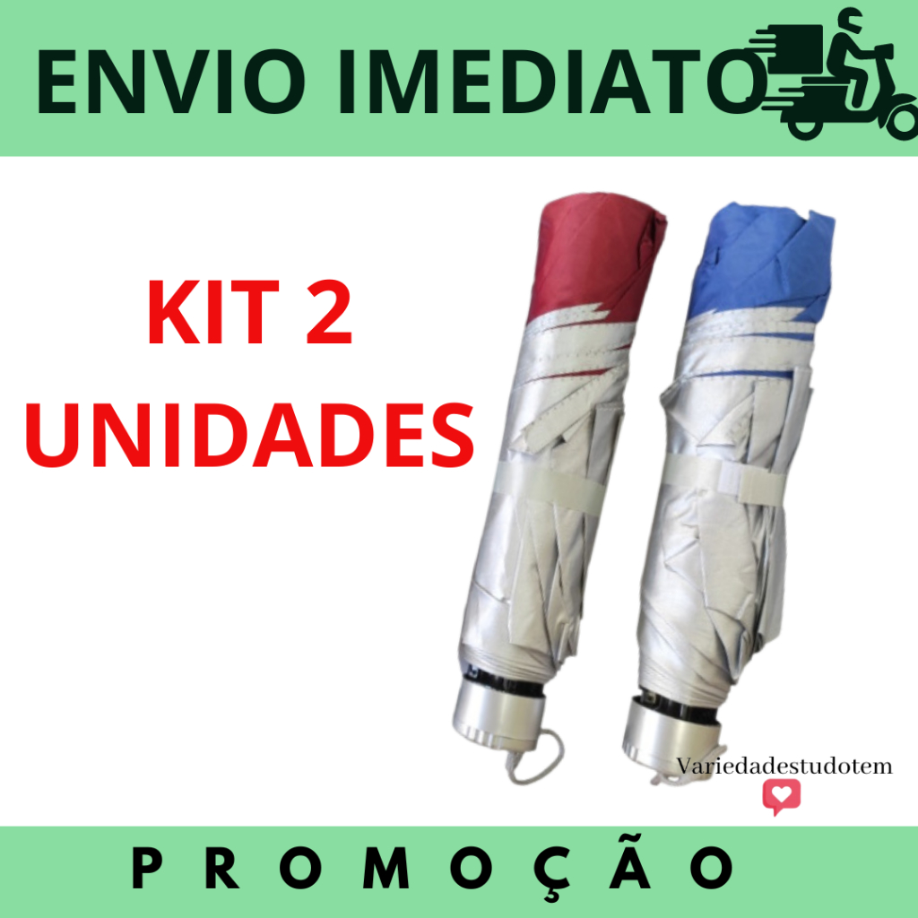 2 UNIDADES Sombrinha Guarda Chuva Dupla Face Raios Uv Liso Contra Vento