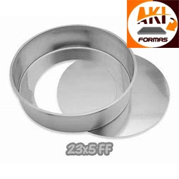 FORMA REDONDA 23X5 FUNDO FALSO OU FUNDO REMOVIVEL FEITA DE ALUMINIO 0,8  COM NOTA FISCAL (( CX 07 )) em Oferta na Shopee