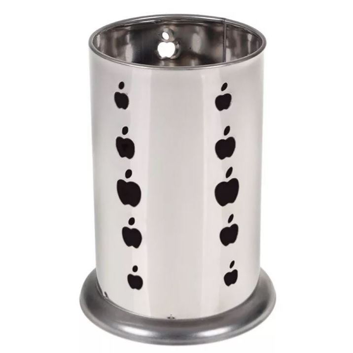 Porta Talher Escorredor Vazado Inox - Escorredor Seca Talheres Aço Inox Louça Porta Talher Premium - Porta Talheres Cozinha Fundo Vazado - Panami