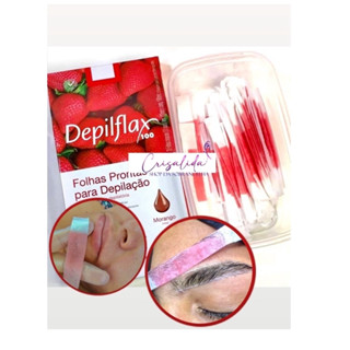140 Tiras de Cera para Sobrancelhas Design Profissional em Oferta na Shopee