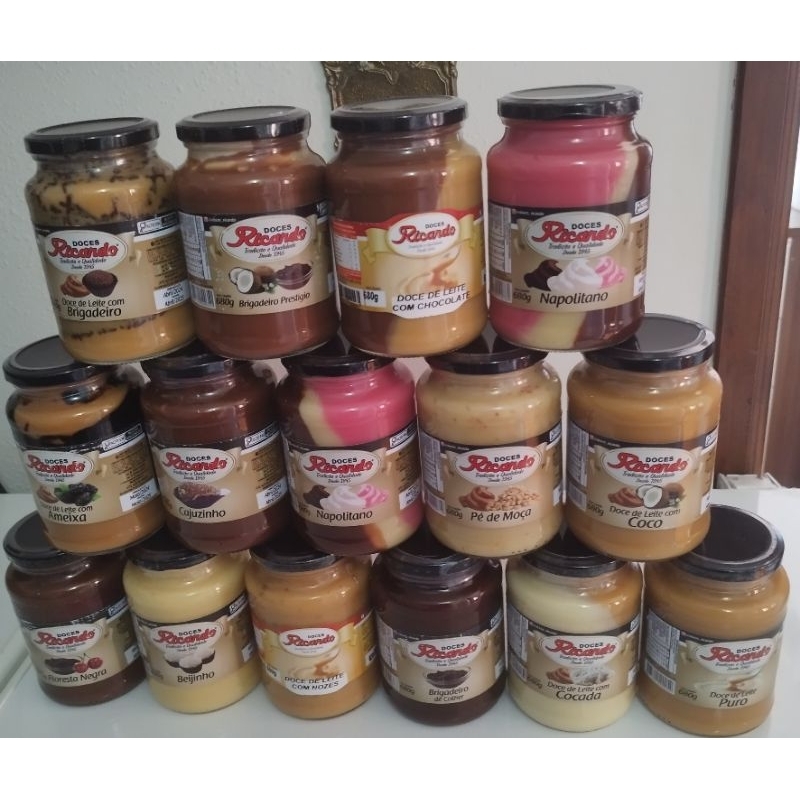 Doce de leite cremoso sabores variados 680 gramas sem glúten