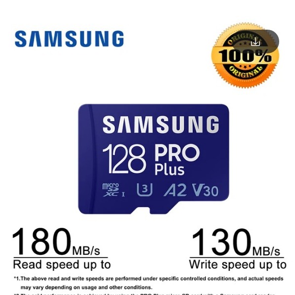 Cartão de Memória SAMSUNG PRO Plus Micro SD, SDXC, U3 4K, Compatível com Telefone, Drone, GoPro, Câmera, Original, C10, TF, SDXC, 128GB, 256GB, 512GB