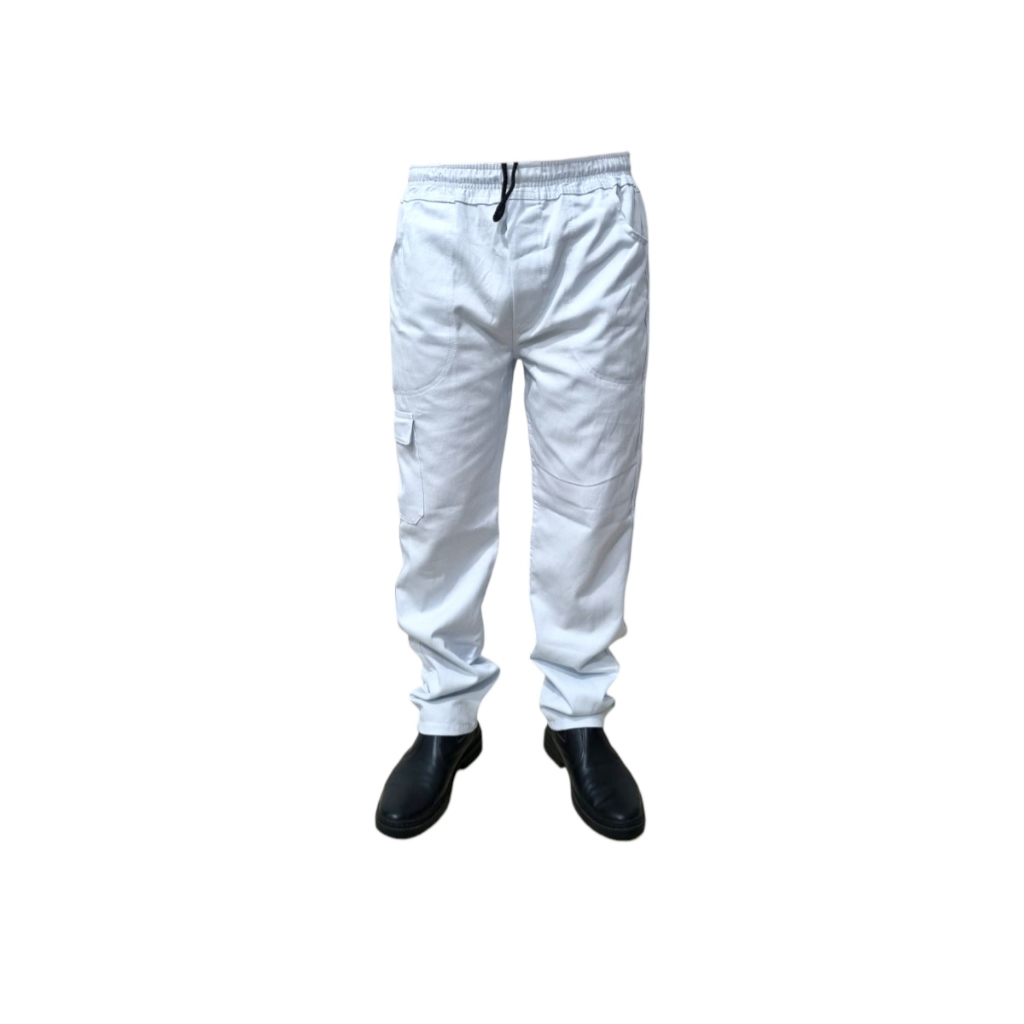 Calça Trabalho Tecido BRIM 100% Algodão Costura DUPLA REFORÇADA  Cor BRANCA *Envio Imediato