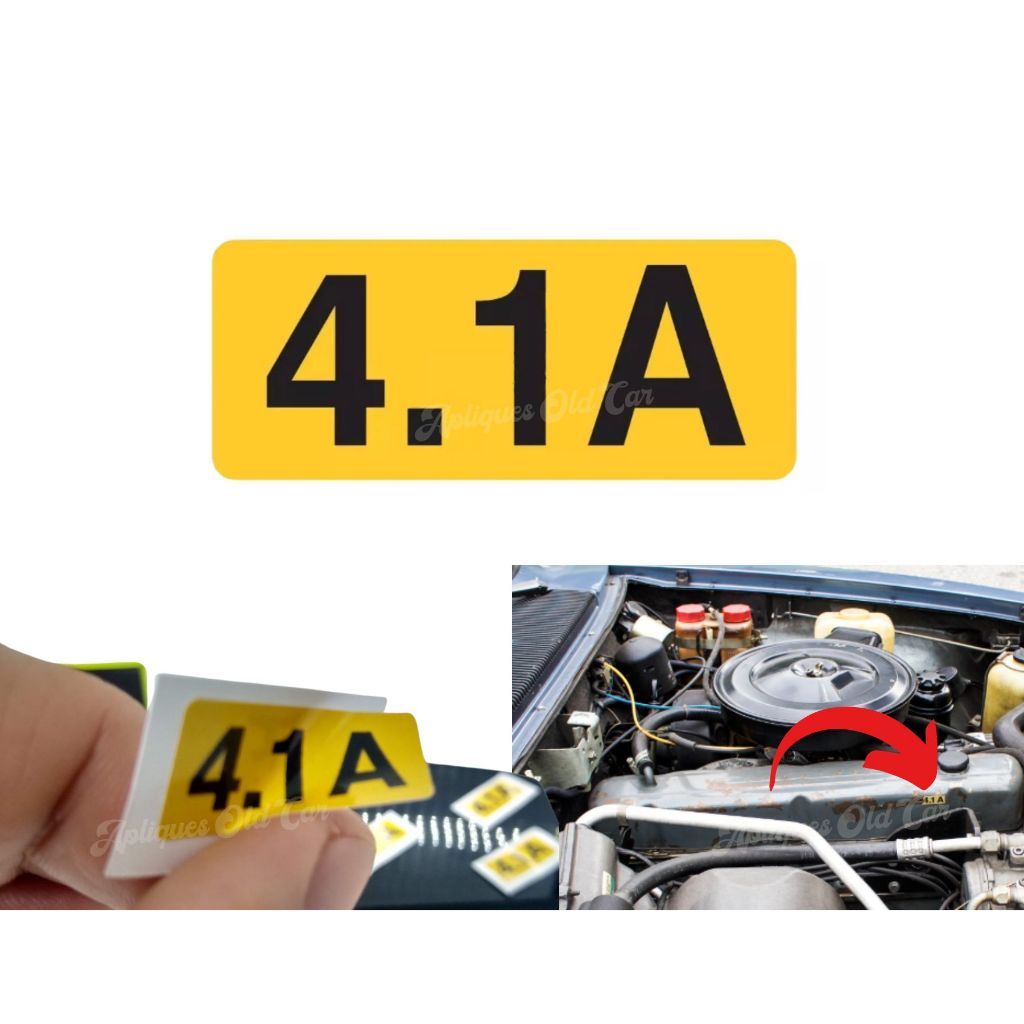 ADESIVO SELO 4.1A / TAMPA DE VÁLVULAS OPALA COMODORO, DIPLOMATA 6CIL. ÁLCOOL / MOTOR CINZA RETENTOR
