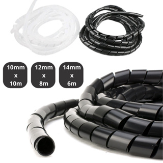 Organizador de Cabos Fios Espiral 10mm 12mm 14mm Preto Informática Flexível em Oferta na Shopee