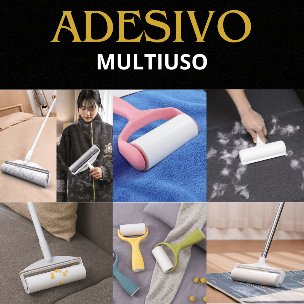 Detalhes do Rolo Adesivo Refil Rolinho Multiuso Tira Pelo Animal Roupa Sofa Limpa Chão