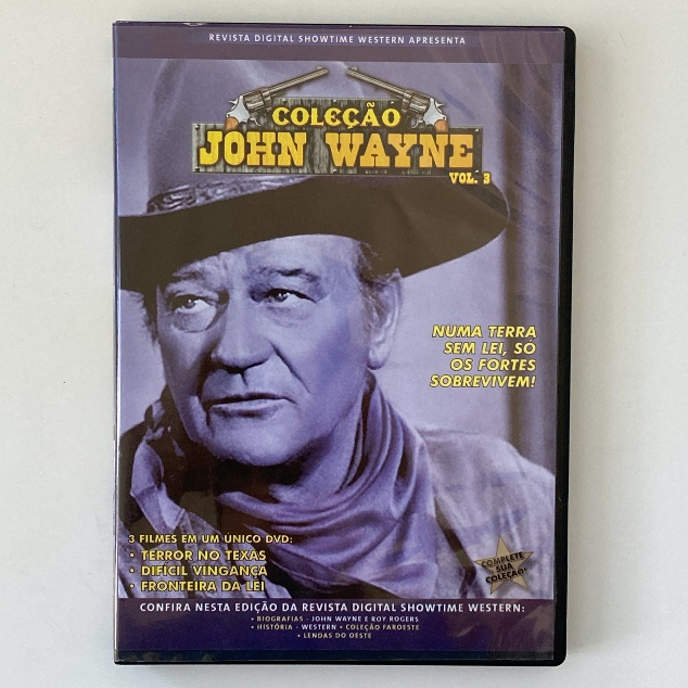 Dvd John Wayne - Terror no Texas - Difícil VIngança - Fronteira da Lei