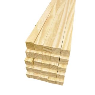 Kit 10 Ripinhas De Madeira Pinus Artesanato 1cm X 1cm X 1m